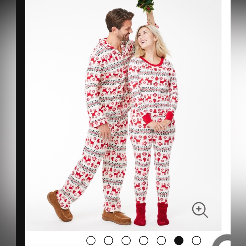XS Hanna Andersson Women’s Holiday Long Johns Pajamas Organic Cotton
